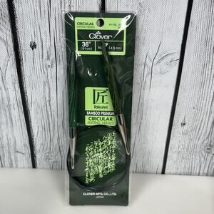 Clover Takumi Bamboo Premium 36" No. 7 Circular Knitting Needles #3016/36-7